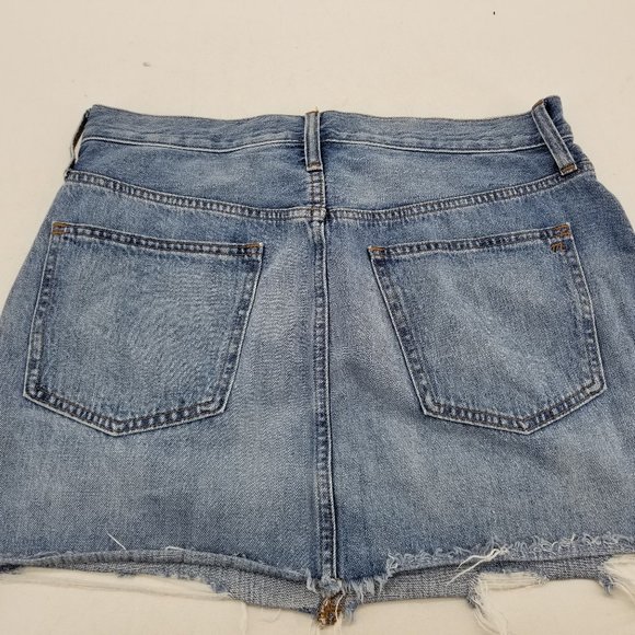 Madewell Women's Size 29 Rigid Denim Relaxed Mini Skirt in Rosehill Wash AL371 - Picture 3 of 6